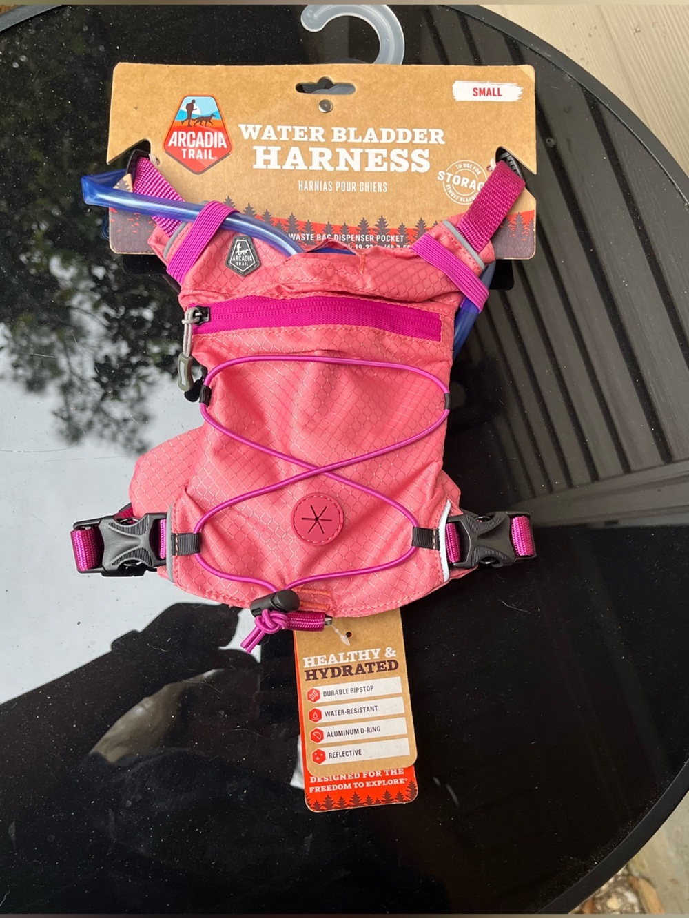 Arcadia Trail Pink Water Bladder Dog Harness - Small